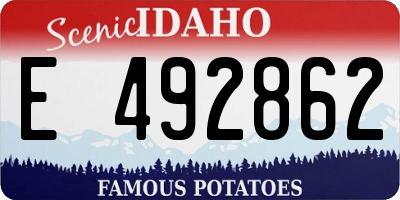 ID license plate E492862