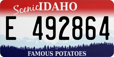 ID license plate E492864
