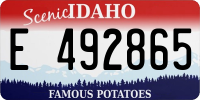 ID license plate E492865