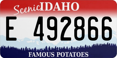 ID license plate E492866