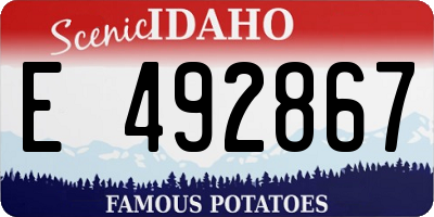 ID license plate E492867