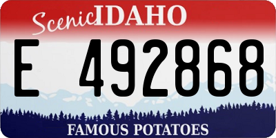ID license plate E492868