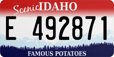 ID license plate E492871