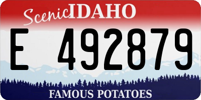 ID license plate E492879