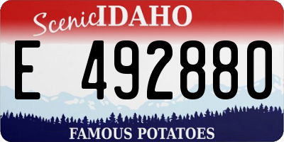 ID license plate E492880