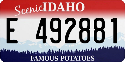 ID license plate E492881