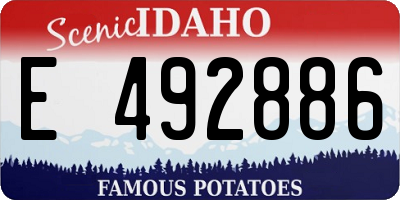 ID license plate E492886