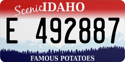 ID license plate E492887