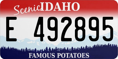 ID license plate E492895