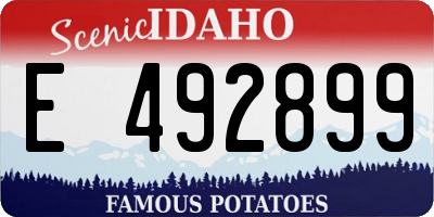ID license plate E492899