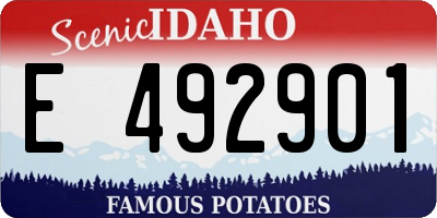 ID license plate E492901