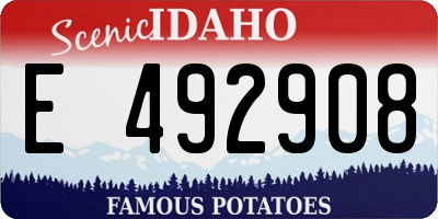 ID license plate E492908