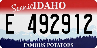 ID license plate E492912