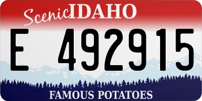 ID license plate E492915