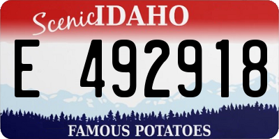 ID license plate E492918