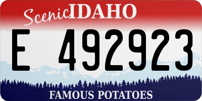 ID license plate E492923