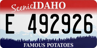 ID license plate E492926