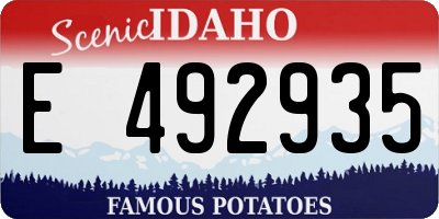 ID license plate E492935
