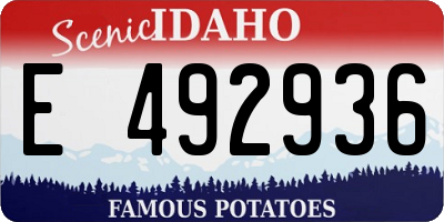ID license plate E492936