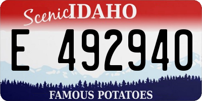 ID license plate E492940