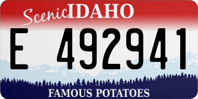 ID license plate E492941