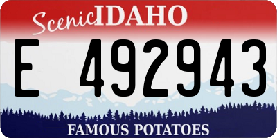 ID license plate E492943