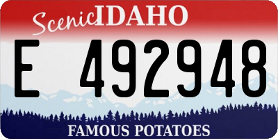 ID license plate E492948