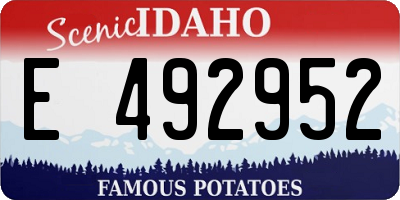 ID license plate E492952