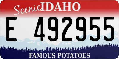 ID license plate E492955