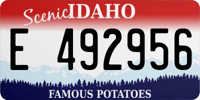 ID license plate E492956