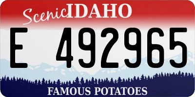 ID license plate E492965