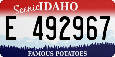 ID license plate E492967