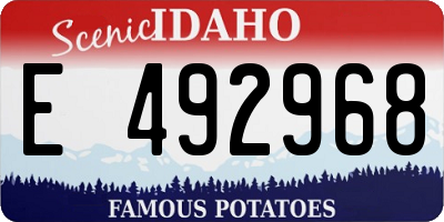 ID license plate E492968