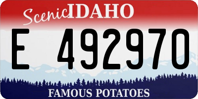 ID license plate E492970
