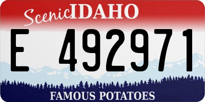 ID license plate E492971