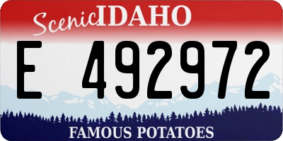 ID license plate E492972