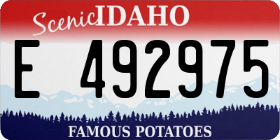 ID license plate E492975