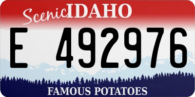 ID license plate E492976
