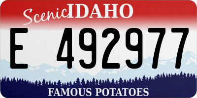 ID license plate E492977