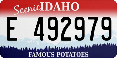 ID license plate E492979