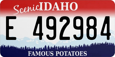 ID license plate E492984