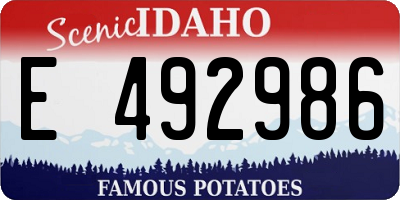 ID license plate E492986