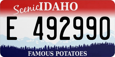 ID license plate E492990