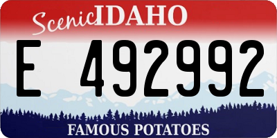 ID license plate E492992