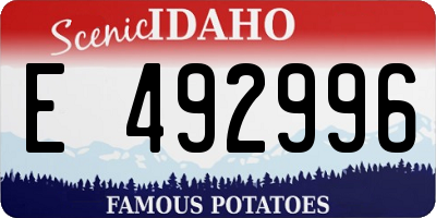 ID license plate E492996
