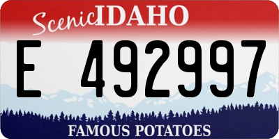 ID license plate E492997