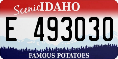 ID license plate E493030