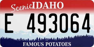 ID license plate E493064