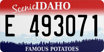 ID license plate E493071