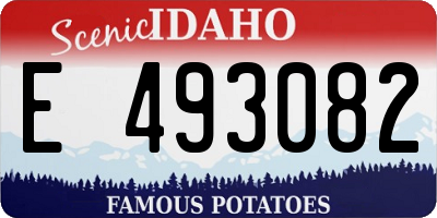 ID license plate E493082